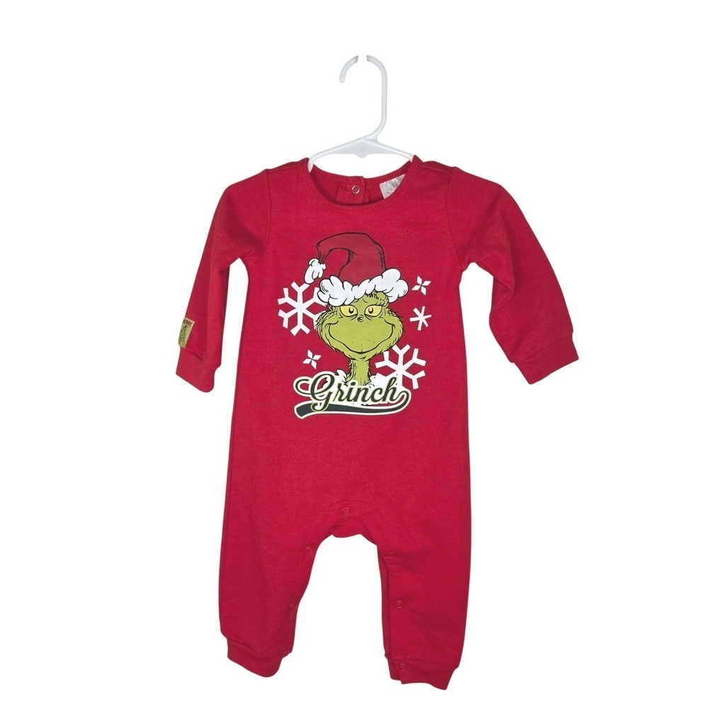 The Grinch Merry Grinch Baby Christmas Romper Footless One Piece 6-9 Months